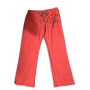 Pink Victoria’s Secret wide leg low rise sweatpants